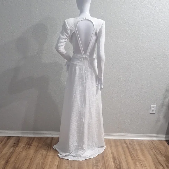 BCBG MaxAzria Runway White Sequined Dress - Picture 3 of 17